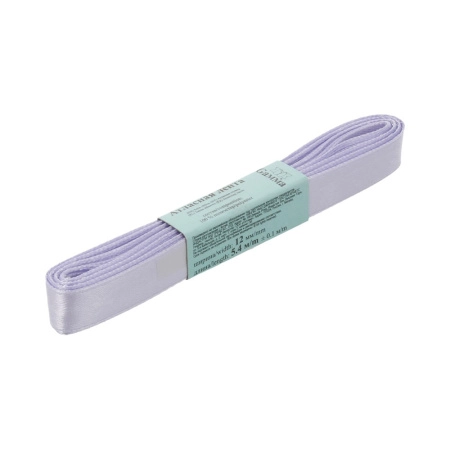 Лента атласная, Gaммa, 12мм, светло-фиолетовая №081, моток, 5 метров