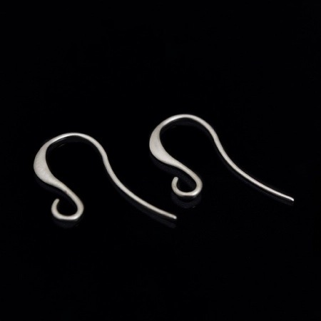 Швензы открытые, 14мм, Корея, лаконичные, базовый материал - латунь, под матовый родий, пара