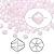 Бусина Swarovski, 4мм, Биконус, непрозрачный розовый, 10 шт.