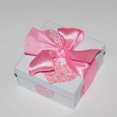 Подарочная коробочка, 6.2х6.2х3.1см, розовая с сердечками, 2 шт. Подарочная коробочка, 6.2х6.2х3.1см, розовая с сердечками, 2 шт.
