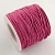 Шнур хлопковый вощеный, около 1мм, темно-розовый, 70 метров, катушка