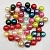 Бусина стеклянная, 12мм, жемчуг искусственный, микс цветов, 100 грамм