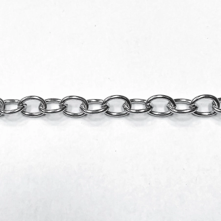 <p>Довольно крупная цепочка якорного плетения из нержавеющей стали (марка 304: используется в пищевой промышленности, не окисляется). Звенья разъемные, толщина звена - 1 мм. Цена за 1 метр. При заказе нескольких метров отрезается цельным куском.</p>