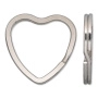 <p>Двойное колечко под брелок в форме сердца. Никелированное покрытие. Можно использовать как кольцо для ключей. Цена за 1 шт.</p><p>Внимание: на покрытии возможны темные пятнышки, небольшие неровности.</p>