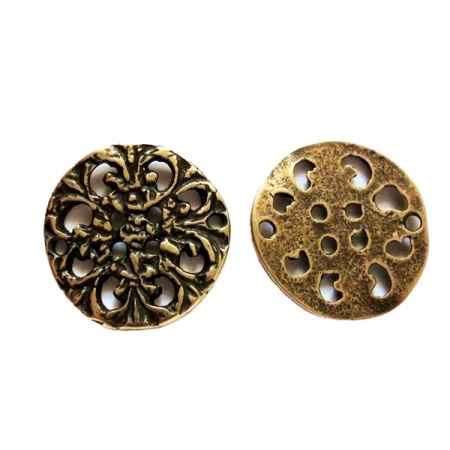 Коннектор, 25х2.5мм, Историческая коллекция, диск Византия, базовый материал - цинковый сплав, бронзовый с чернением, 5 шт. Коннектор, 25х2.5мм, Историческая коллекция, диск Византия, базовый материал - цинковый сплав, бронзовый с чернением, 5 шт.