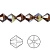 Бусина Swarovski, 8мм, Биконус (#5328), коричневый с AB (цвет 220AB), 1 шт.