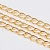 Цепочка отрезная (без замка), 4х2.5-3мм, витая, базовый материал - железо, золотистого цвета, 2 метра