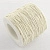 Шнур хлопковый вощеный, около 1мм, молочного цвета, 84 метра, катушка