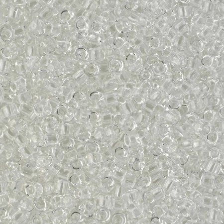 Бисер TOHO круглый, размер 15/0, цвет #1 (Прозрачный, хрусталь), 10 грамм