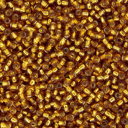 Бисер TOHO круглый, размер 15/0, цвет #22C (Внутреннее серебрение, топаз), 10 грамм