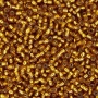 <p>Японский бисер TOHO Round (круглый Тохо), размер 15/0 (1.5 мм). Прозрачный янтарный бисер с серебристой сердцевиной (Silver-Lined Lt Topaz). 
Цена за 10 грамм (около 2 400 бисеринок).</p>