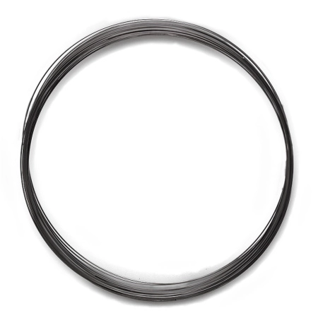 Проволока с памятью, 115х0.6мм, для колье, вороненая сталь, 25 витков