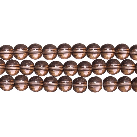 Бусины стеклянные, 8мм, коричнево-серые, 40 шт., низка