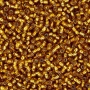<p>Японский бисер TOHO Round (круглый Тохо), размер 15/0 (1.5 мм). Прозрачный янтарный бисер с серебристой сердцевиной (Silver-Lined Lt Topaz). 
Цена за 10 грамм (около 2 400 бисеринок).</p>