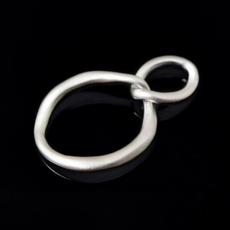 Коннектор, 30х19.5мм, Корея, Звенья цепи, подвижный, базовый материал - латунь, матовый родий, 1 шт.