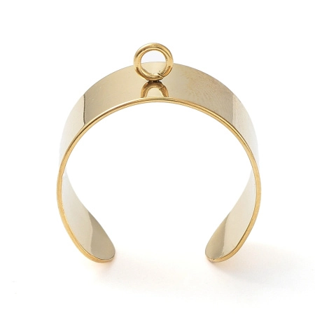 Основа для кольца, регулируемого размера, широкая, с одной петелькой, базовый материал - нержавеющая сталь, позолоченная, 2 шт. Основа для кольца, регулируемого размера, широкая, с одной петелькой, базовый материал - нержавеющая сталь, позолоченная, 2 шт.