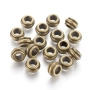 <p>Металлическая евро-бусина гладкая рондель с двумя бороздками. Подходит для браслетов в стиле Пандора (Pandora). Диаметр отверстия около 6 мм. Изготовлена из бижутерного сплава с покрытием под бронзу с чернением. Оттенок может отличаться от фотографии и в разных поставках. Цена за 10 шт.</p>