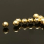 Бусина металлическая, 3мм, Корея, гладкая, базовый материал - латунь, матовая позолоченная, 10 шт. <p>Качественная корейская фурнитура класса люкс. Маленькая металлическая бусина шарик. Диаметр отверстия - около 0.7-0.8 мм. Материал латунь, покрытие золото 16 карат. Оттенок может отличаться от фотографии и в разных поставках. Степень матовости может отличаться у разных бусин. Производство: Южная Корея. Цена за 10 бусин.</p>