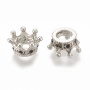 <p>Небольшая эффектная бусина корона с покрытием под родий. Размер отверстия с одной стороны около 7 мм, с другой - около 5 мм. Инкрустация черными стразами в технике паве. Оттенок может отличаться от фотографии и в разных поставках. Цена за 2 шт.</p><p>ВНИМАНИЕ: на покрытии возможны небольшие неровности; фианиты могут быть вклеены не очень ровно.</p>