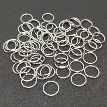 Соединительное колечко, 9мм (толщина 1.0мм, внутренний размер 7мм), базовый материал - нержавеющая сталь, без покрытия, 10 грамм Соединительное колечко, 9мм (толщина 1.0мм, внутренний размер 7мм), базовый материал - нержавеющая сталь, без покрытия, 10 грамм