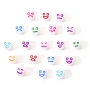 <p>Бюджетные плоские бусины из акрила белого цвета с разными смайликами (рожицами) разных цветов. Круглые бусины-подушечки размером примерно 7*4 мм, диаметр отверстия - около 1.1 мм. Отлично сочетаются с бусинами-буквами, подходят для создания браслетов, чокеров, брошей, тегов. Оттенок может отличаться от фотографии и в разных поставках. Цена за набор, около 200 случайных смайликов случайного цвета, фасуются без проверки на дефекты и подбора рисунка/цвета.</p>
