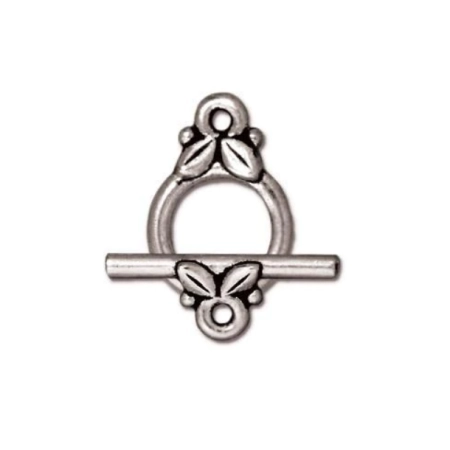 Застежка, 14.5х10мм, TierraCast, тогл, Два листика, базовый материал - оловянный сплав, родий с чернением, 1 шт. Застежка, 14.5х10мм, TierraCast, тогл, Два листика, базовый материал - оловянный сплав, родий с чернением, 1 шт.