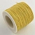 Шнур хлопковый вощеный, около 1мм, желтый, 70 метров, катушка