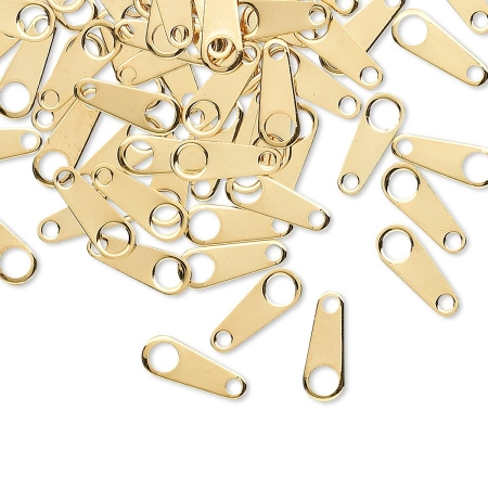 Концевик, 10х4мм, для цепочки, базовый материал - латунь, позолоченный, 10 шт.