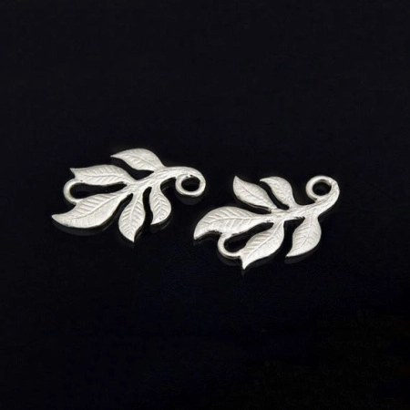 Коннектор, 12.5х8.5х0.8мм, Корея, Веточка средняя, базовый материал - латунь, матовый родий, 1 шт. Коннектор, 12.5х8.5х0.8мм, Корея, Веточка средняя, базовый материал - латунь, матовый родий, 1 шт.