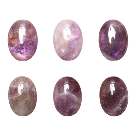Кабошон каменный, 25х18мм, аметист, 1 шт.