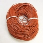 <p>Шнур из натуральной спрессованной кожи, окрашенный в оранжевый цвет. Оттенок может отличаться от фотографии и в разных поставках. Сечение шнура может быть не совсем круглым. По возможности, продается цельным куском, однако, может поставляться несколькими отрезами. Цена за 2 метра.  </p>