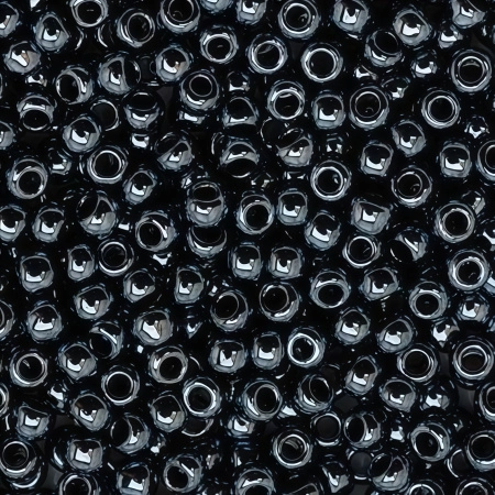 Бисер TOHO круглый, размер 11/0, цвет #81 (Металлизированный, гематит), 10 грамм