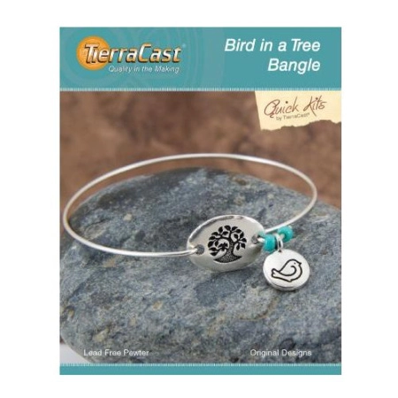 Набор для сборки украшения, 150-228мм, TierraCast, браслет Bird in a Tree, посеребренный