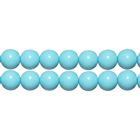 <p>
 Стеклянные бусины с глянцевым покрытием голубого цвета. Бусины могут немного отличаться по форме и размеру, быть слегка приплюснутыми у отверстия. Оттенок может немного отличаться от представленного на фото. Цена за низку 80 см, около 70 шт.
</p>
