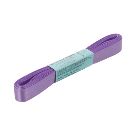 Лента атласная, Gaммa, 12мм, темно-сиреневая №034, моток, 5 метров