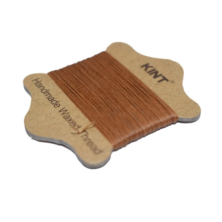 Нить нейлоновая вощёная, 0.65мм, светло-коричневая, моток, 20 метров