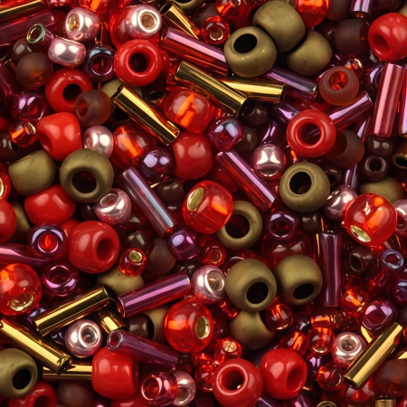 Бисер TOHO Mix, цвет #3218 (Красно-бронзовый), 10 грамм