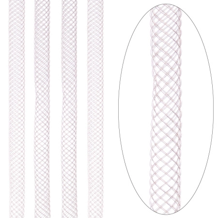 Бижутерная сетка-рукав, 4мм, молочная, 15 метров