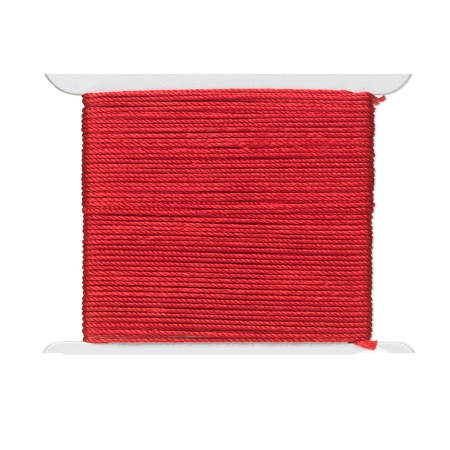 Нить шелковая, толщина FFF, красная, моток, 12.8 метра