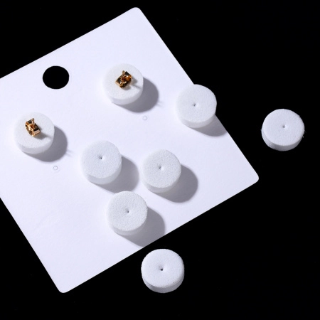 Насадка-диск для пусет, 12х5мм, базовый материал - пенополистирол, цвет белый, 5 грамм