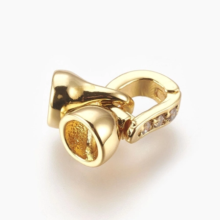 <p>Фурнитура для бижутерии Милано класса люкс (MILANO LUX). Качественный компонент для бижутерии - эффектный защелкивающийся (складной) замок для браслета или колье.
На застежке имеются конусообразные концевики со скрытой петелькой (в некоторых поставках в одном из концевиков вместе петельки - два отверстия). Внутренний диаметр концевиков - около 4 мм. Инкрустация фианитами в технике паве. Оттенок может отличаться от фотографии. На покрытии возможны небольшие неровности. Цена за 1 шт.</p>