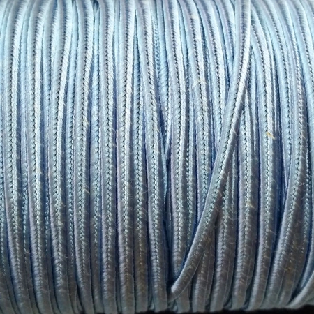 Сутаж, 3х1мм, вискоза, цвет голубой, 5 метров, УЦЕНКА Сутаж, 3х1мм, вискоза, цвет голубой, 5 метров, УЦЕНКА