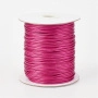 <p>Тонкий плетеный вощеный синтетический (полиэстеровый) шнур, цвет тёмно-розовый, оттенок может отличаться от фотографии. Толщина около 0.5-0.7 мм. По возможности, продается цельным куском, однако, может поставляться несколькими отрезами. Цена за 10 метров.  </p>