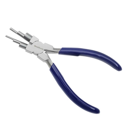 Инструмент круглогубцы цилиндрические, 145мм, Bead Smith, ступенчатые, цилиндры 2-9мм, с серыми/синими ручками, 1 шт.