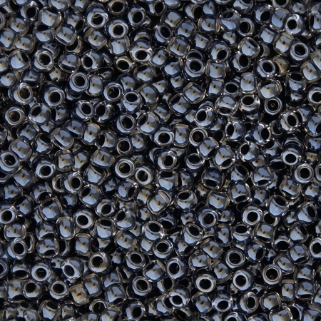 Бисер TOHO круглый, размер 11/0, цвет #344 (Окрашенный изнутри, хрусталь/черный), 10 грамм