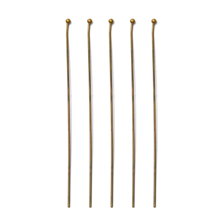 Пины с шариком, 70х0.7мм, базовый материал - латунь, бронзовые, 10 грамм