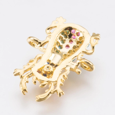 <p>Фурнитура для бижутерии Милано класса люкс (MILANO LUX). Качественный компонент для бижутерии - односторонний коннектор в виде жука. Отлично подходит для браслетов и колье. Инкрустация фианитами. Цена за 1 шт.</p>