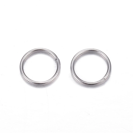 Соединительное колечко, 12мм (толщина 1.1мм, внутренний размер 9.8мм), базовый материал - нержавеющая сталь, без покрытия, 10 грамм