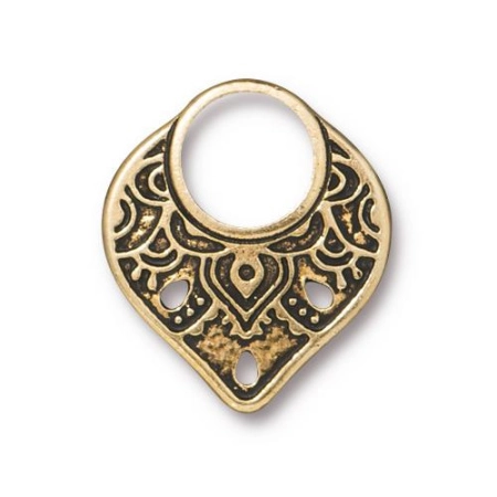 Коннектор, 21.4х18.5мм, TierraCast, на три отверстия, Храм, базовый материал - оловянный сплав, позолоченный с чернением, 1 шт. Коннектор, 21.4х18.5мм, TierraCast, на три отверстия, Храм, базовый материал - оловянный сплав, позолоченный с чернением, 1 шт.