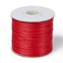 <p>Тонкий плетеный вощеный синтетический (полиэстеровый) шнур, цвет красный. Толщина может немного отличаться от заявленной. К этому шнуру лучше брать концевики с внутренним диаметром 0.9-1 мм - в меньший концевик шнур может быть сложно вставить из-за распушенного кончика. Оттенок может отличаться от фотографии. По возможности, продается цельным куском, однако, может поставляться несколькими отрезами. Цена за 10 метров. </p>